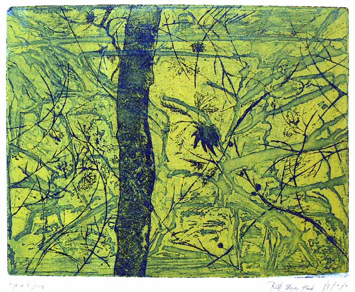 A trunk surrounded by leaves Picture