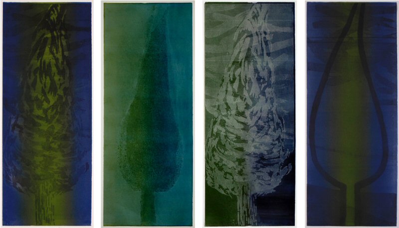 Cypress trees - blue and green Picture